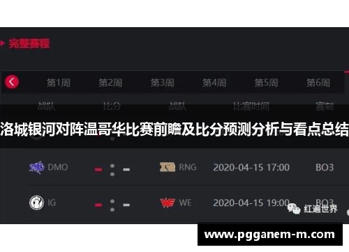 洛城银河对阵温哥华比赛前瞻及比分预测分析与看点总结